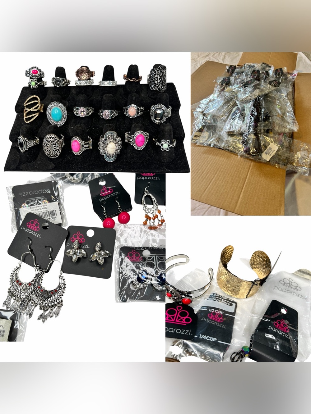 Paparazzi Jewelry 190 Piece Bulk Lot Necklaces Earrings Rings Bracelets